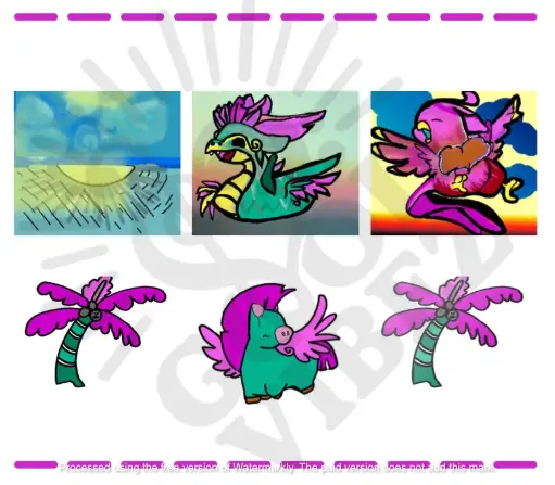 Tropical Chibis custom picture pack